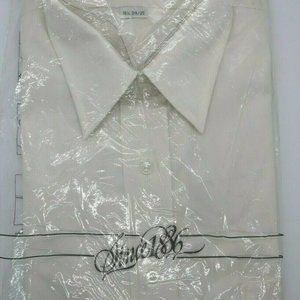 Sears long sleeve button down shirt white 16.5 34-